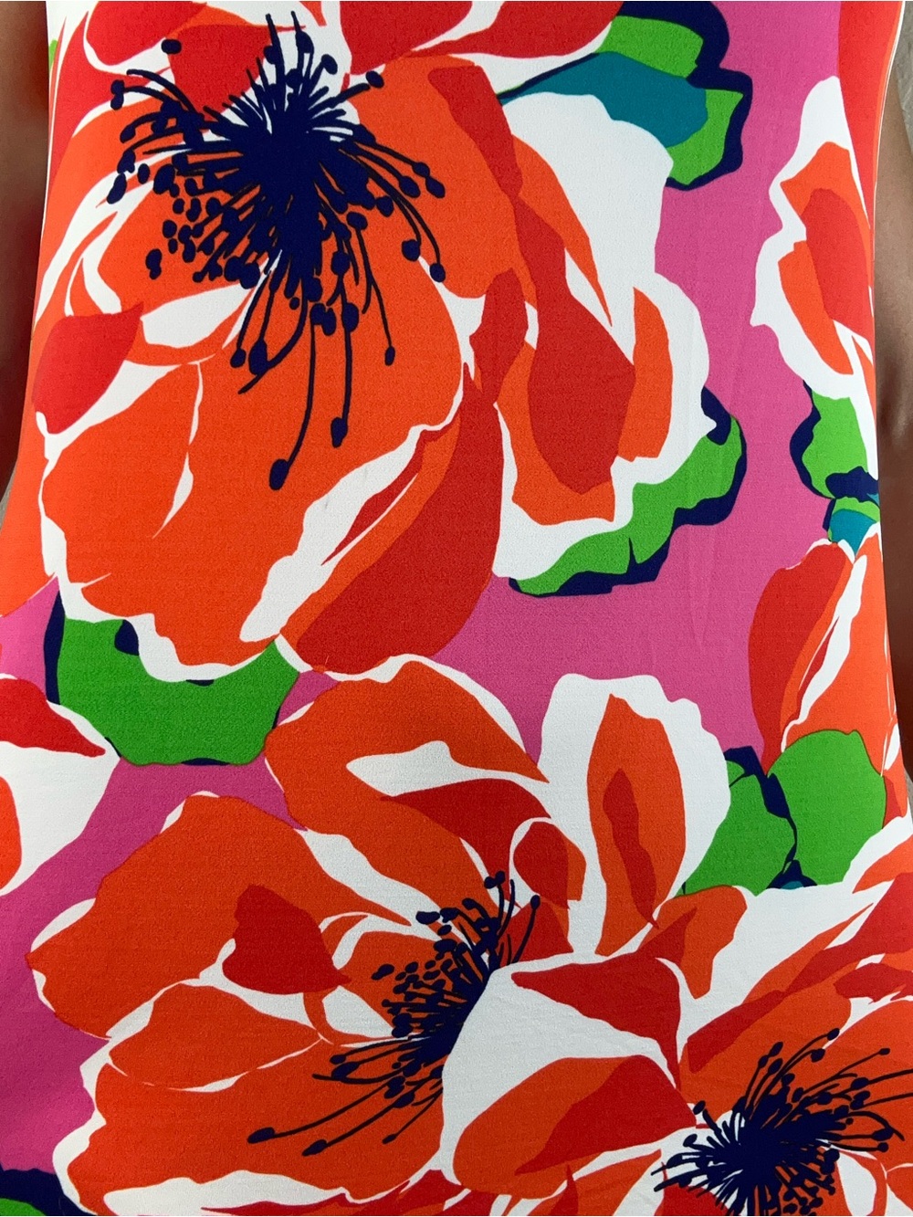 Trina Turk Juju Cover-Up Dress S Floral Halter Stretch Keyhole Back NEW orange - Picture 8 of 9